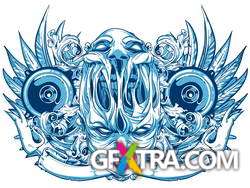 T-Shirt Skull Designs, 56xEPS ShutterStock