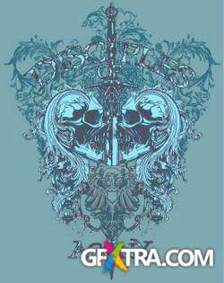 T-Shirt Skull Designs, 56xEPS ShutterStock
