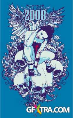 T-Shirt Skull Designs, 56xEPS ShutterStock