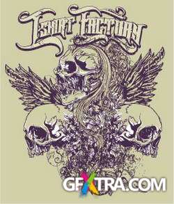 T-Shirt Skull Designs, 56xEPS ShutterStock