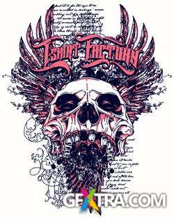 T-Shirt Skull Designs, 56xEPS ShutterStock