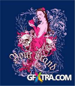 T-Shirt Skull Designs, 56xEPS ShutterStock