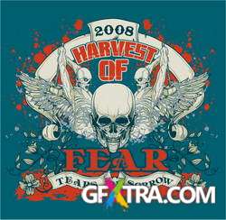 T-Shirt Skull Designs, 56xEPS ShutterStock