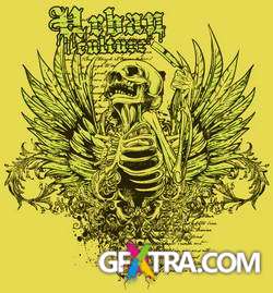 T-Shirt Skull Designs, 56xEPS ShutterStock