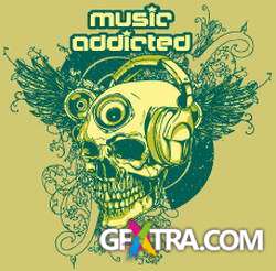 T-Shirt Skull Designs, 56xEPS ShutterStock