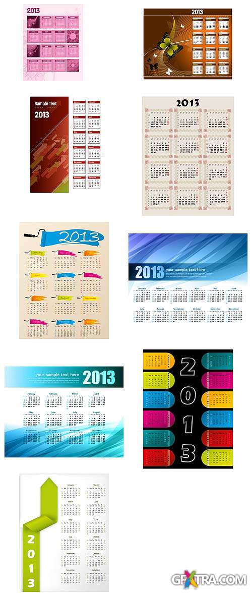 SS Calendar 2013 #3 - 25 EPS vector