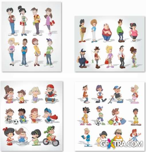 Animated People - Vector Stock Animated People - Vector Stock