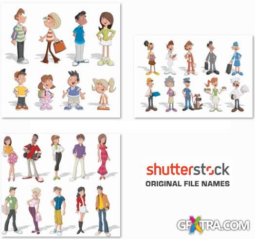 Animated People - Vector Stock