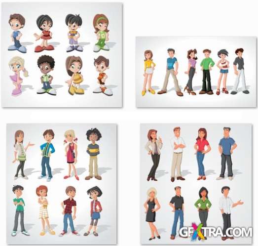 Animated People - Vector Stock Animated People - Vector Stock