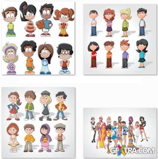 Animated People - Vector Stock Animated People - Vector Stock