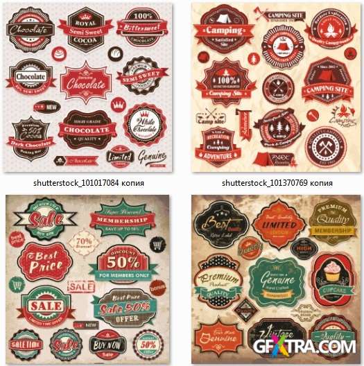 Mega Vector Labels Collection - 50 EPS Vector Stock