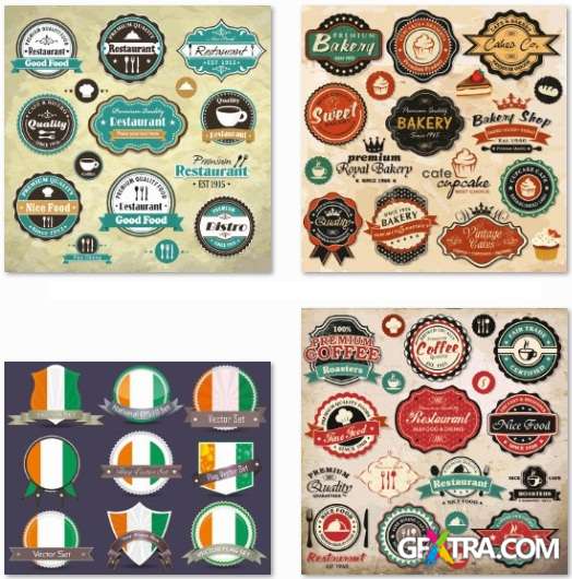 Mega Vector Labels Collection - 50 EPS Vector Stock