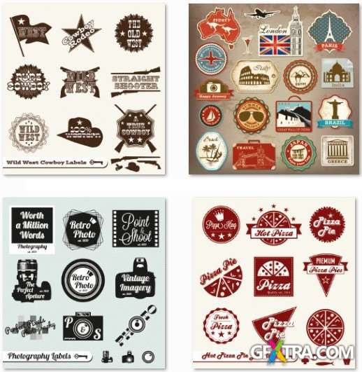 Mega Vector Labels Collection - 50 EPS Vector Stock