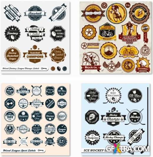 Mega Vector Labels Collection - 50 EPS Vector Stock