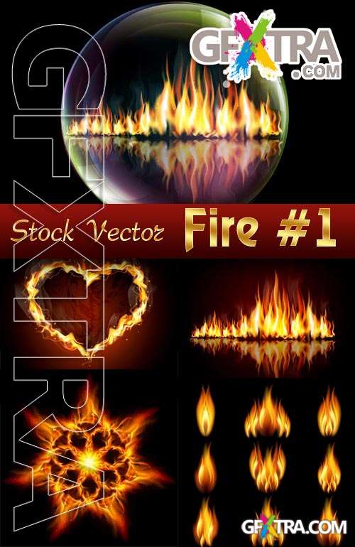 Vector Fire #1 - Stock Vector