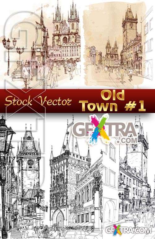 Old Town #1 - Stock Vector