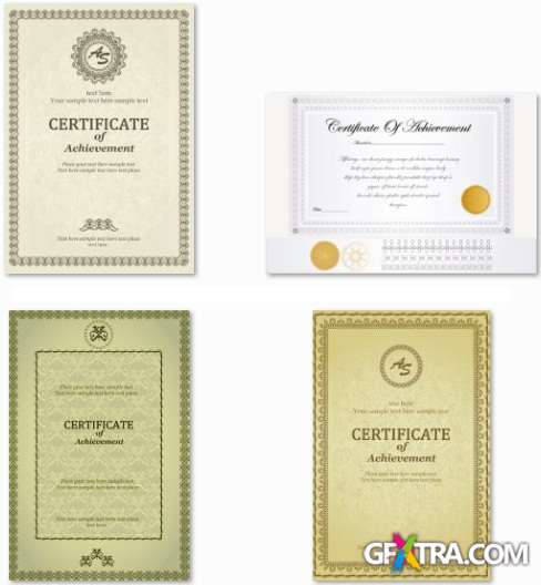 Certificates and Diplomas - 25 EPS Vector Stock