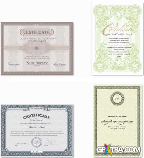 Certificates and Diplomas - 25 EPS Vector Stock