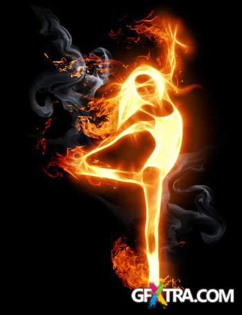 Flames on Dark Background 40xJPG