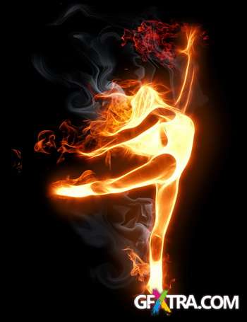 Flames on Dark Background 40xJPG