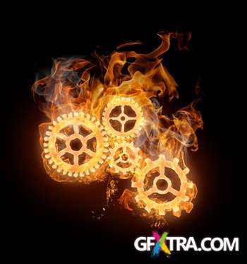 Flames on Dark Background 40xJPG