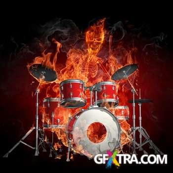 Flames on Dark Background 40xJPG