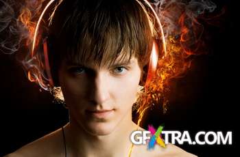 Flames on Dark Background 40xJPG