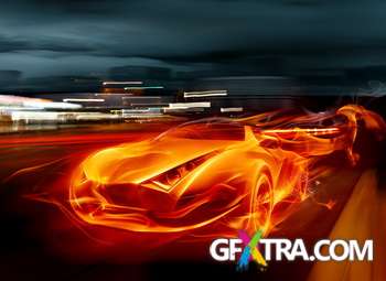 Flames on Dark Background 40xJPG