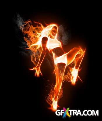 Flames on Dark Background 40xJPG