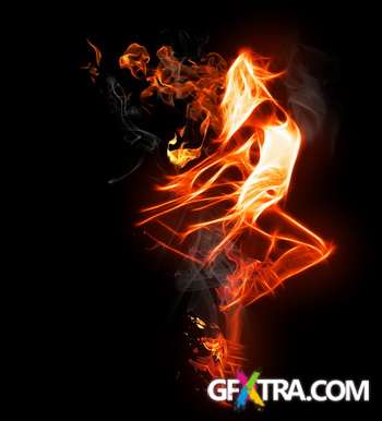 Flames on Dark Background 40xJPG