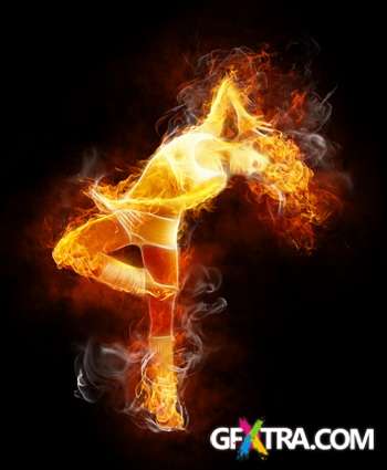 Flames on Dark Background 40xJPG