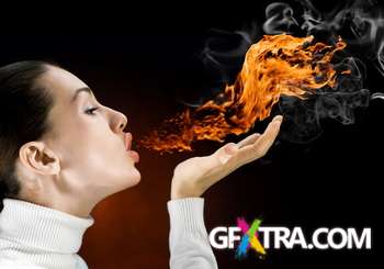 Flames on Dark Background 40xJPG