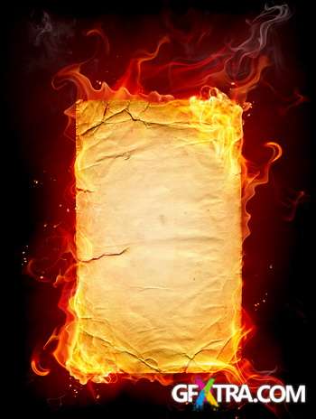 Flames on Dark Background 40xJPG