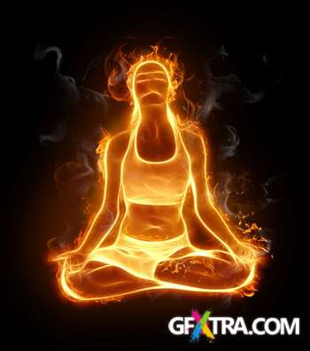 Flames on Dark Background 40xJPG