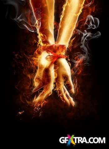 Flames on Dark Background 40xJPG