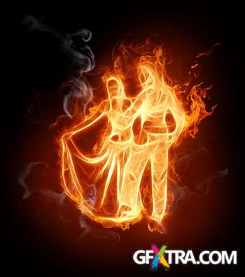 Flames on Dark Background 40xJPG