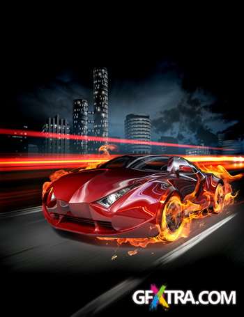 Flames on Dark Background 40xJPG