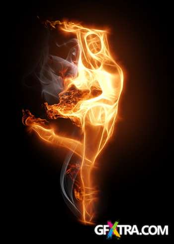 Flames on Dark Background 40xJPG