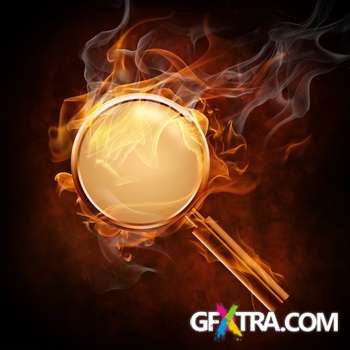 Flames on Dark Background 40xJPG