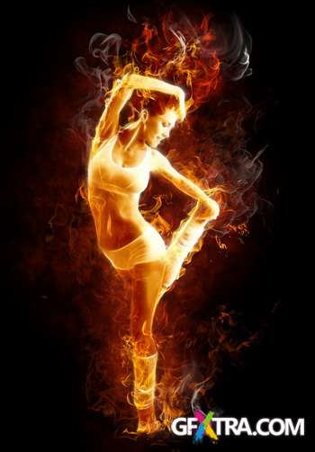 Flames on Dark Background 40xJPG