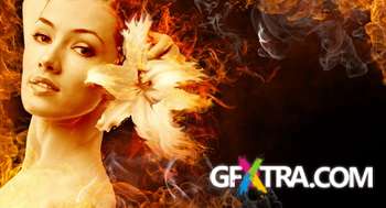 Flames on Dark Background 40xJPG