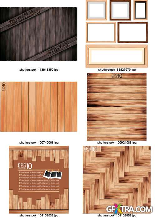 Amazing SS - Wood Elements &amp; Textures, 25xEPS