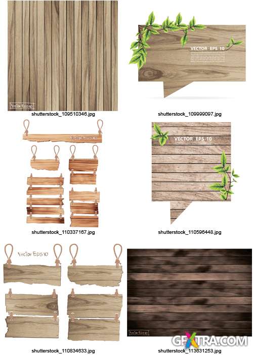 Amazing SS - Wood Elements &amp; Textures, 25xEPS