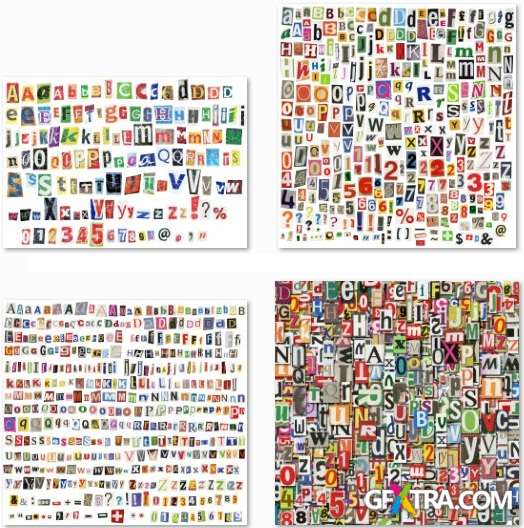 Carved Latin Letters and Numbers - HQ Stock Images