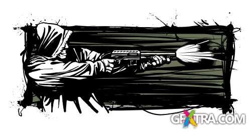 Violence Vector Toons 16xEPS