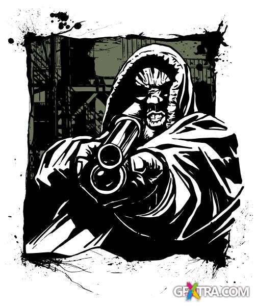 Violence Vector Toons 16xEPS