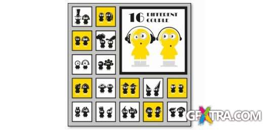 Funny Monsters Collection - 25 EPS Vector Stock