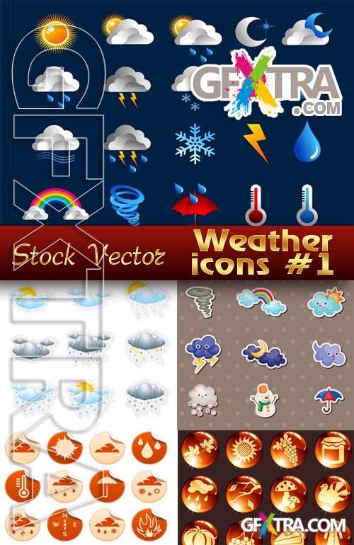 Icon. Weather #1 - Stock Vector
