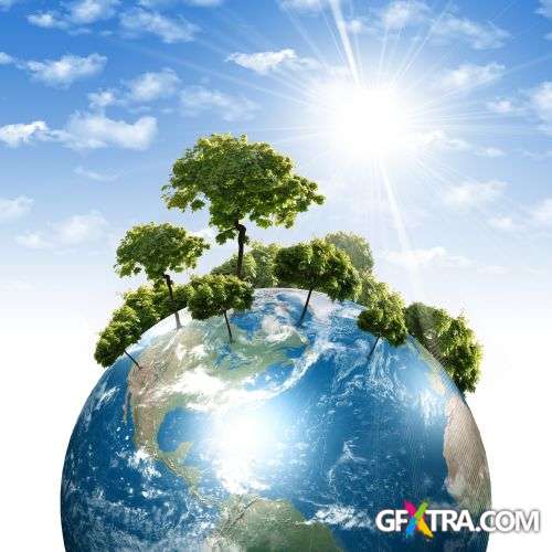 Earth Globes - Nature & City Clean Environment 25xJPG