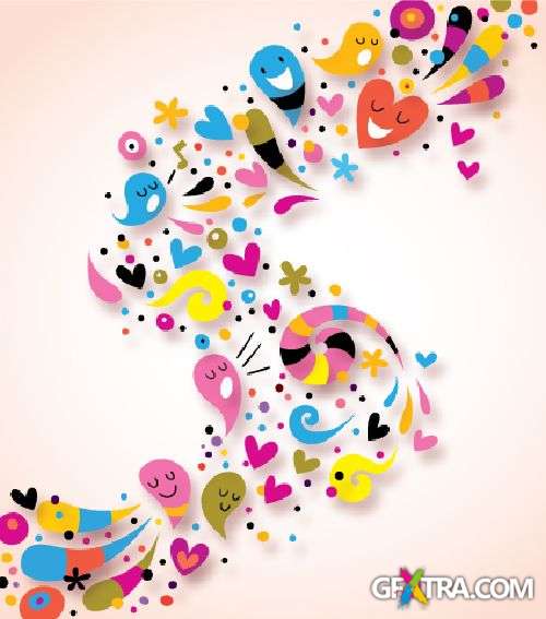 Fun Cartoon Seamless Patterns for Kids 50xEPS